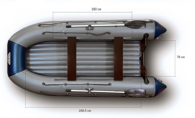 Надувная ПВХ лодка Флагман 380 L
